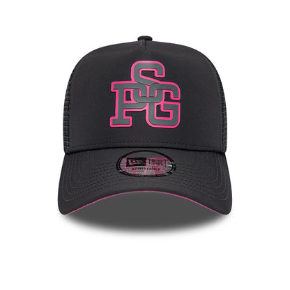 Pictured is this HD Neon Paris Saint-Germain 9FORTY E-Frame cap in dark grey. 3
