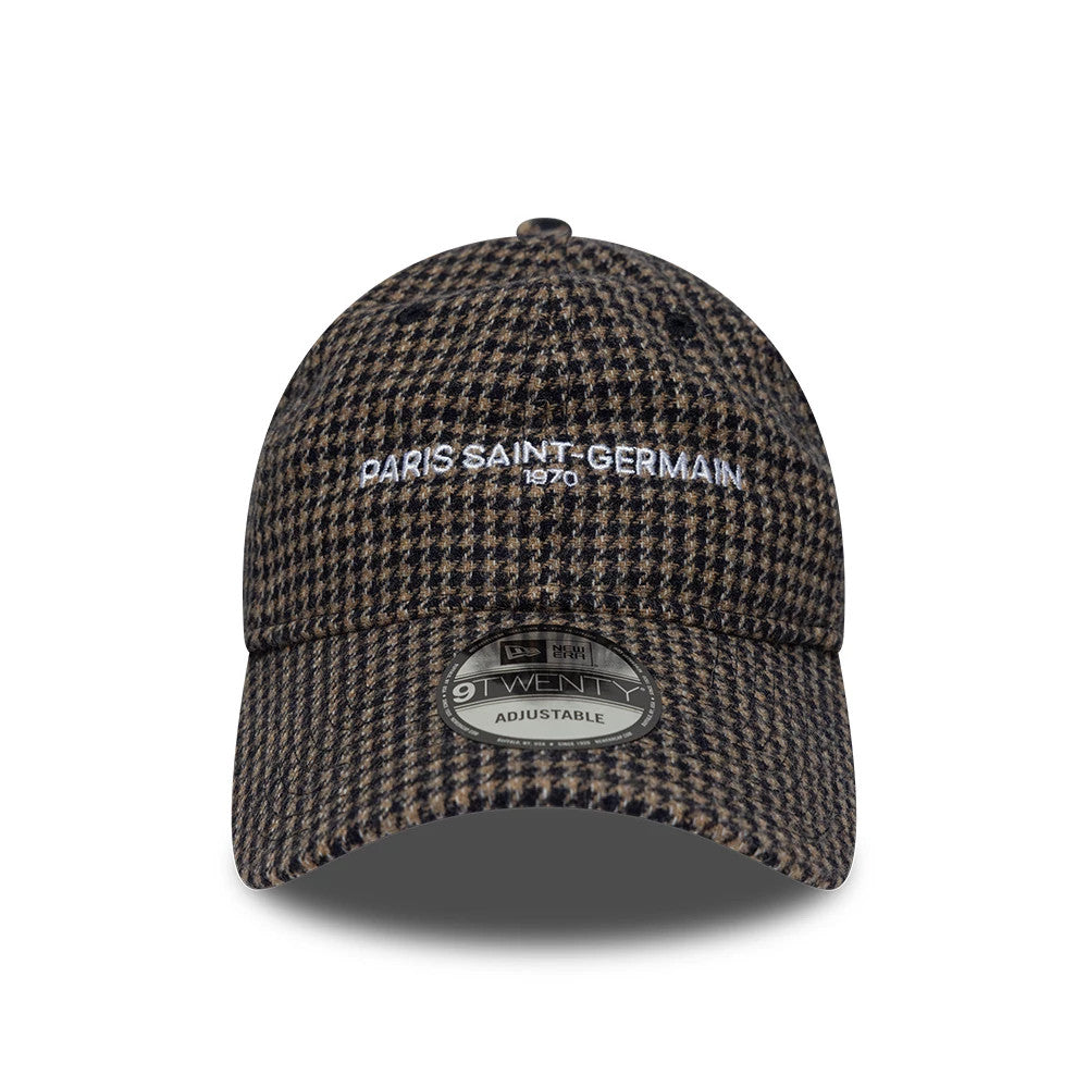 Pictured is this Houndstooth Paris Saint-Germain 9TWENTY cap in brown. 2