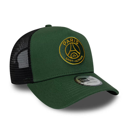 Pictured is this PSG Paris Saint-Germain 9FORTY E-Frame cap in dark green. 3