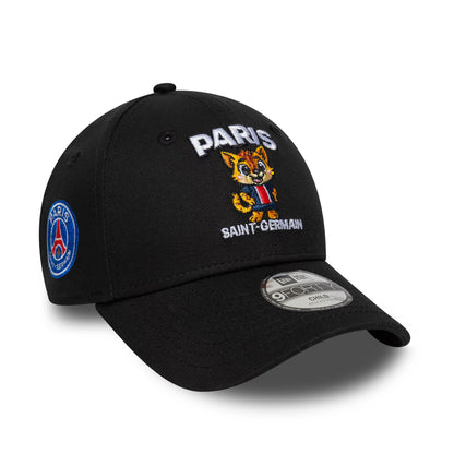 Pictured is this Kids Core Paris Saint-Germain 9FORTY cap in black. 1