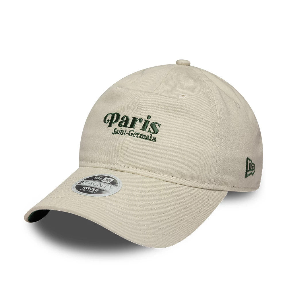 Pictured is this Womens Script Paris Saint-Germain 9TWENTY cap in light beige. 4