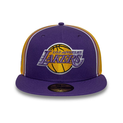 Pictured is this NBA Hardwood Classic Players LA Lakers 59FIFTY Fitted cap in purple. 3