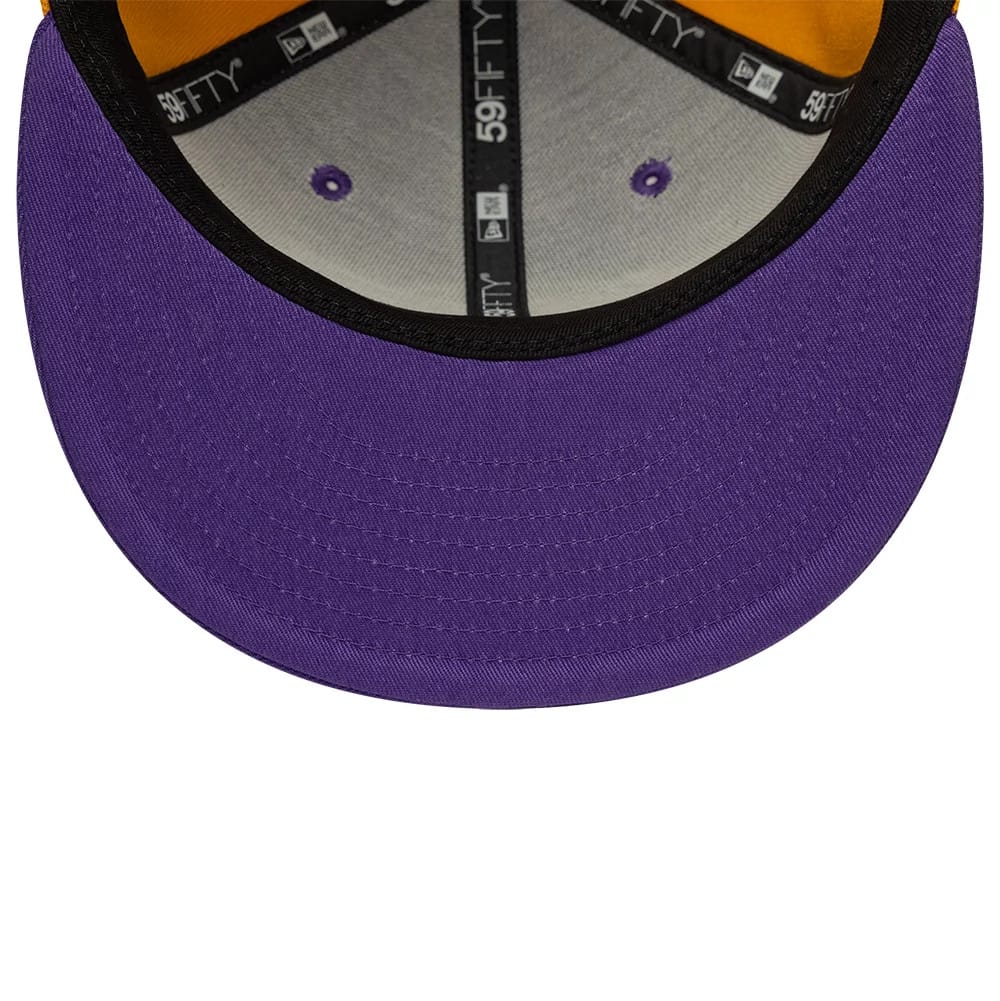 Pictured is this NBA Hardwood Classic Players LA Lakers 59FIFTY Fitted cap in purple. 5