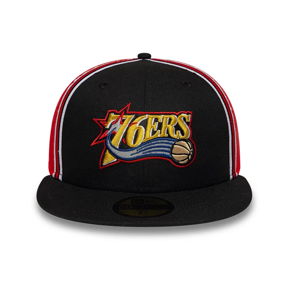 Pictured is this NBA Hardwood Classic Players Philadelphia 76ers 59FIFTY Fitted cap in black. 3