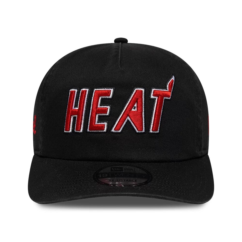 Pictured is this NBA Hardwood Classic Miami Heat 19TWENTY cap in black. 2
