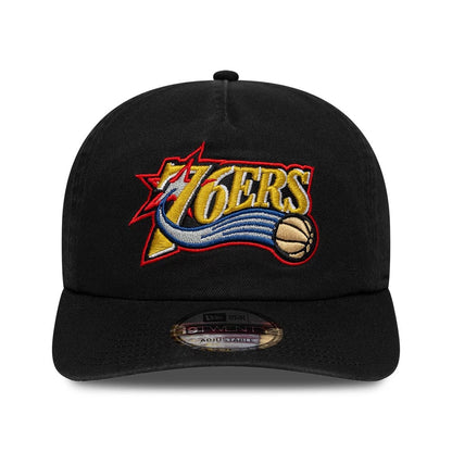 Pictured is this NBA Hardwood Classic Philadelphia 76ers 19TWENTY cap in black. 2