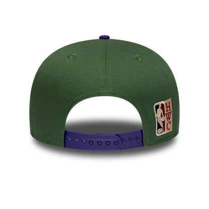 Pictured is this NBA Hardwood Classic Milwaukee Bucks 9FIFTY Snapback cap in dark green. 4