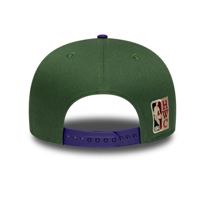 Pictured is this NBA Hardwood Classic Milwaukee Bucks 9FIFTY Snapback cap in dark green. 4