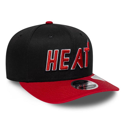 Pictured is this NBA Hardwood Classic Miami Heat 9FIFTY Snapback cap in black. 4