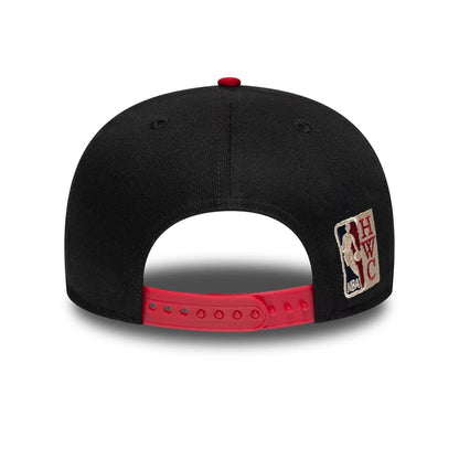 Pictured is this NBA Hardwood Classic Miami Heat 9FIFTY Snapback cap in black. 3