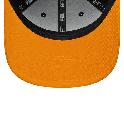 Pictured is this NBA Hardwood Classic Golden State Warriors 9FIFTY Snapback cap in dark blue. 5