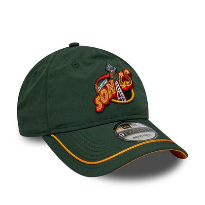 Pictured is this NBA Hardwood Classic Nylon Seattle Supersonics 9TWENTY cap in dark green. 4