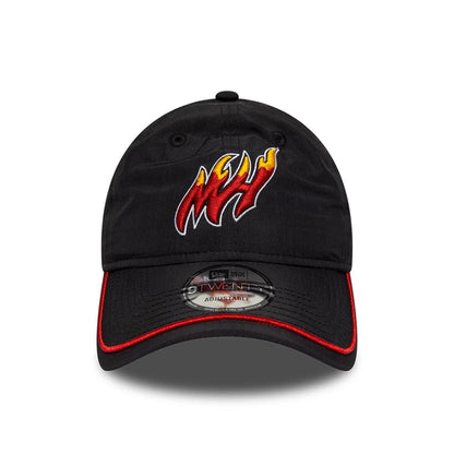 Pictured is this NBA Hardwood Classic Nylon Miami Heat 9TWENTY cap in black. 3