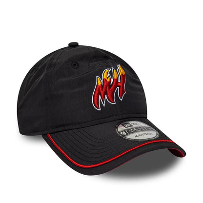 Pictured is this NBA Hardwood Classic Nylon Miami Heat 9TWENTY cap in black. 4