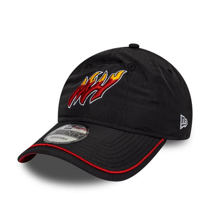 Pictured is this NBA Hardwood Classic Nylon Miami Heat 9TWENTY cap in black. 1