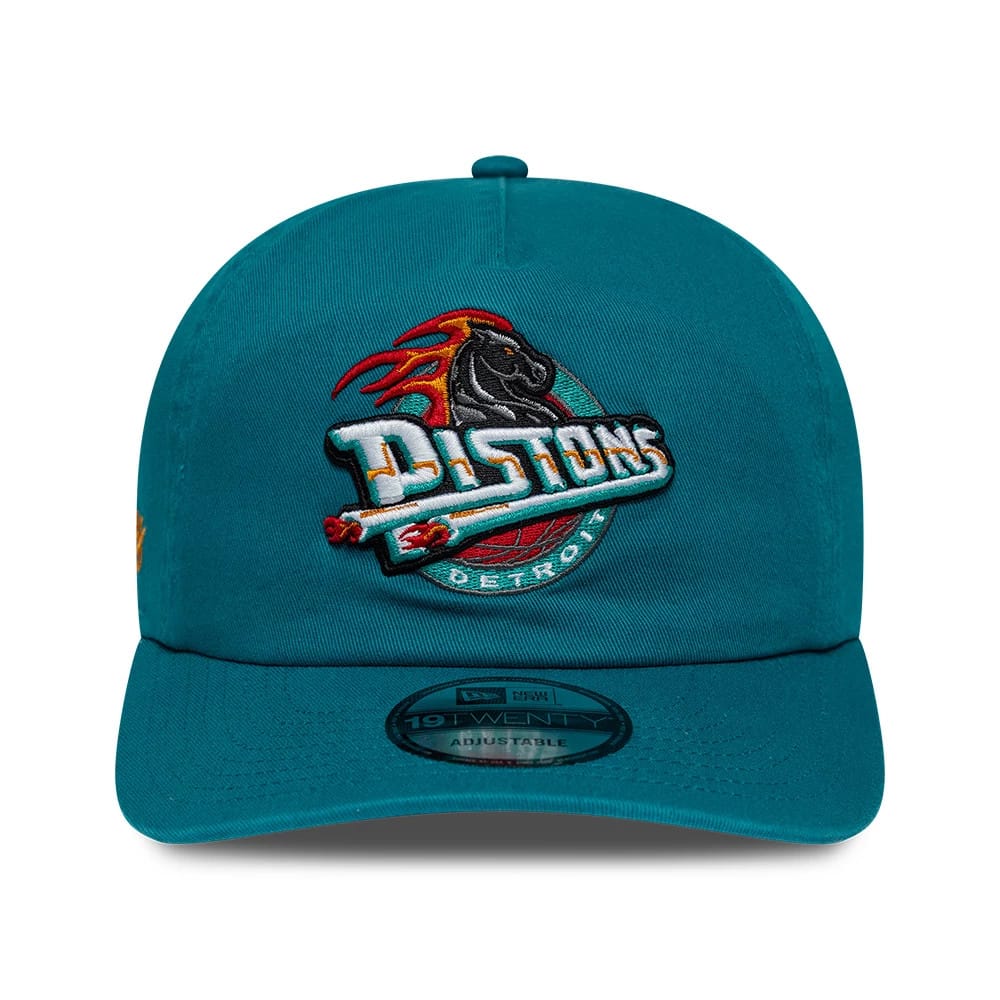 Pictured is this NBA Hardwood Classic Detroit Pistons 19TWENTY cap in turquoise. 2