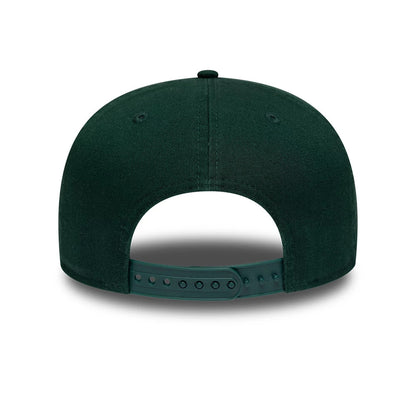 Supersonics NBA Hardwood Classic Dark Green New Era 19TWENTY Adjustable Cap, rear view showing a dark green adjustable strap, two embroidered eyelets on the back panels, and a top button, with a structured crown.