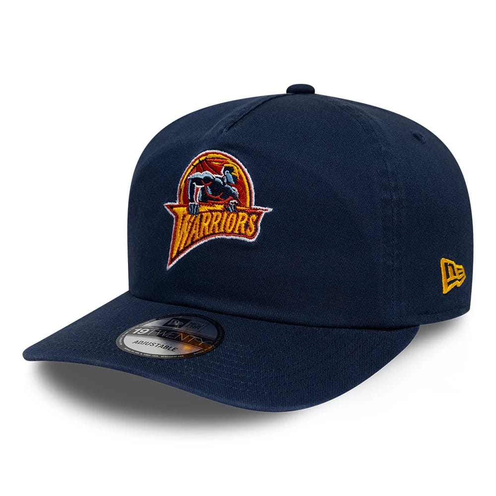 Pictured is this NBA Hardwood Classic Golden State Warriors 19TWENTY cap in dark blue. 3