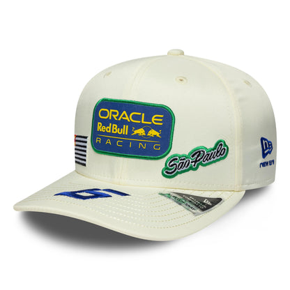 Pictured is this Red Bull Racing Brazil Race Special 9SEVENTY Stretch Snap cap in cream. 1