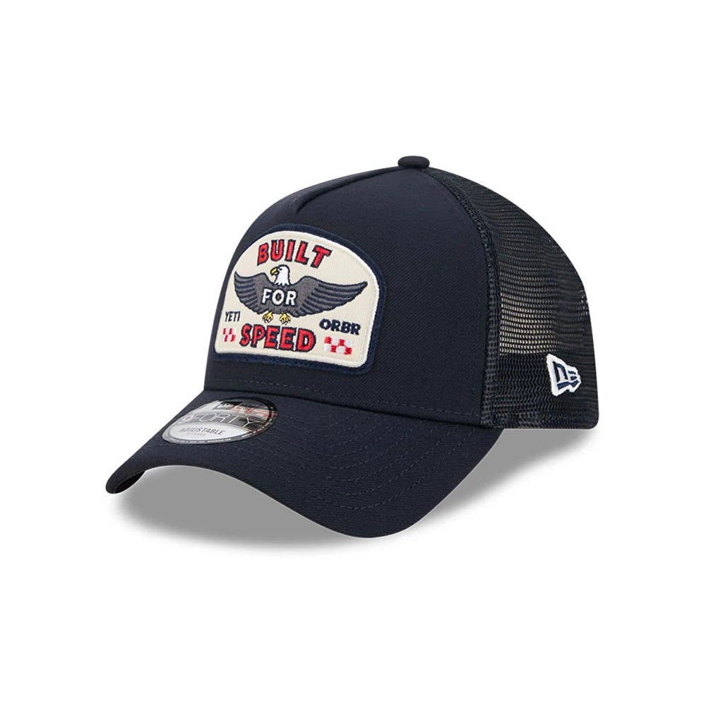 Pictured is this Yeti X Red Bull Racing 9FORTY A-Frame Trucker cap in navy. 1