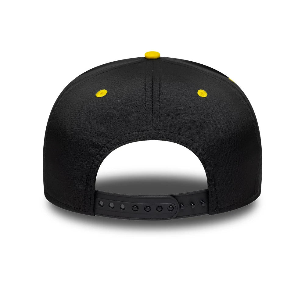 Pictured is this The Hundred 2026 Trent Rockets 9SEVENTY Stretch Snap Adjustable cap in black. 6