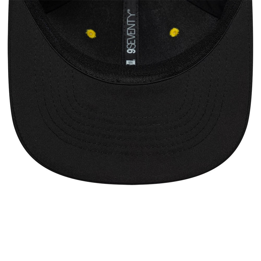 Pictured is this The Hundred 2026 Trent Rockets 9SEVENTY Stretch Snap Adjustable cap in black. 7