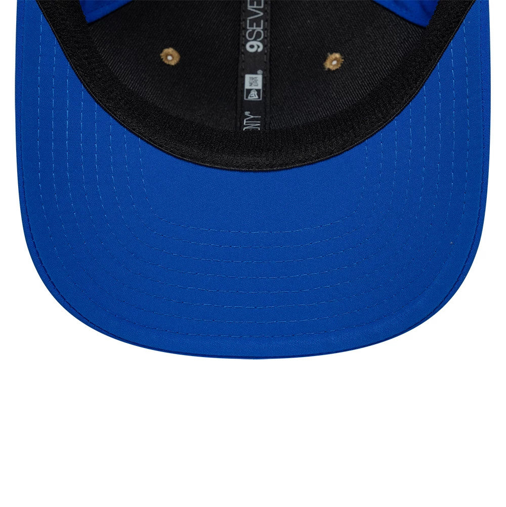 Pictured is this The Hundred 2026 MI London 9SEVENTY Stretch Snap Adjustable cap in bright blue. 7