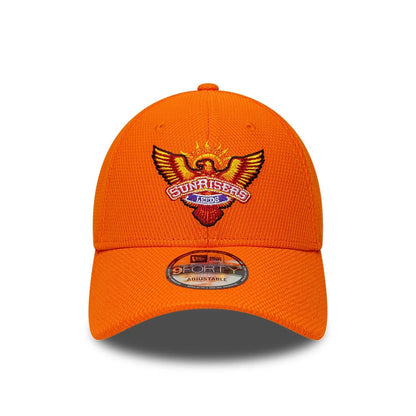 Pictured is this The Hundred 2026 Sunrisers Leeds 9FORTY Adjustable cap in orange. 2