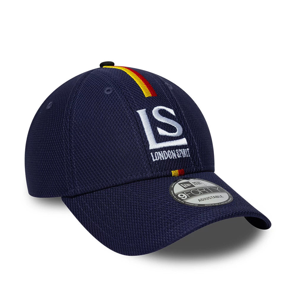 Pictured is this The Hundred 2026 London Spirit Diamond Era 9FORTY Adjustable cap in dark blue. 3