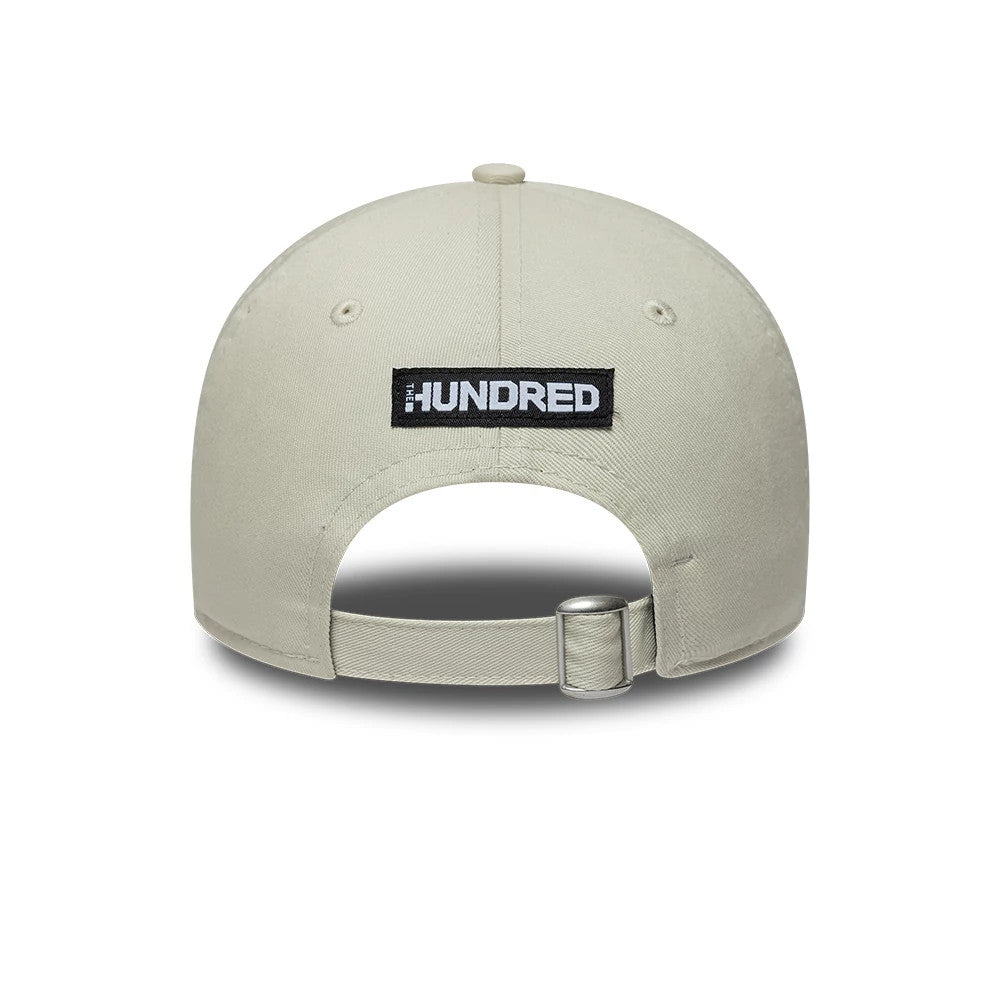 Pictured is this The Hundred 2026 MI London 9TWENTY Adjustable cap in light beige & blue. 4