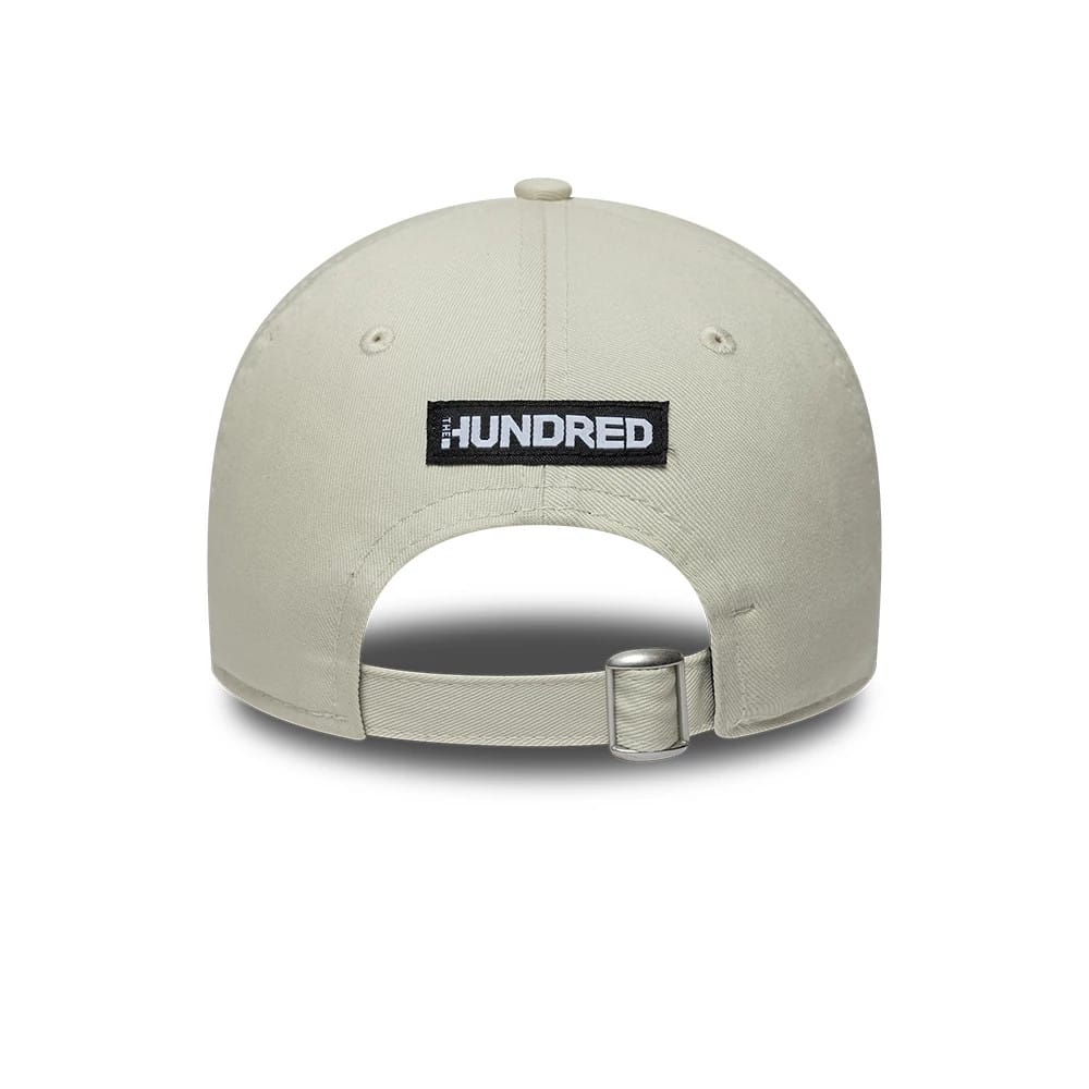 Pictured is this The Hundred 2026 MI London 9TWENTY Adjustable cap in light beige. 4