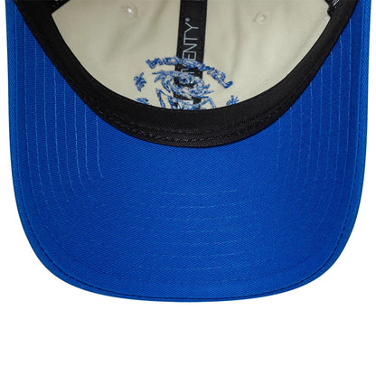 Pictured is this The Hundred 2026 MI London 9TWENTY Adjustable cap in light beige & blue. 7