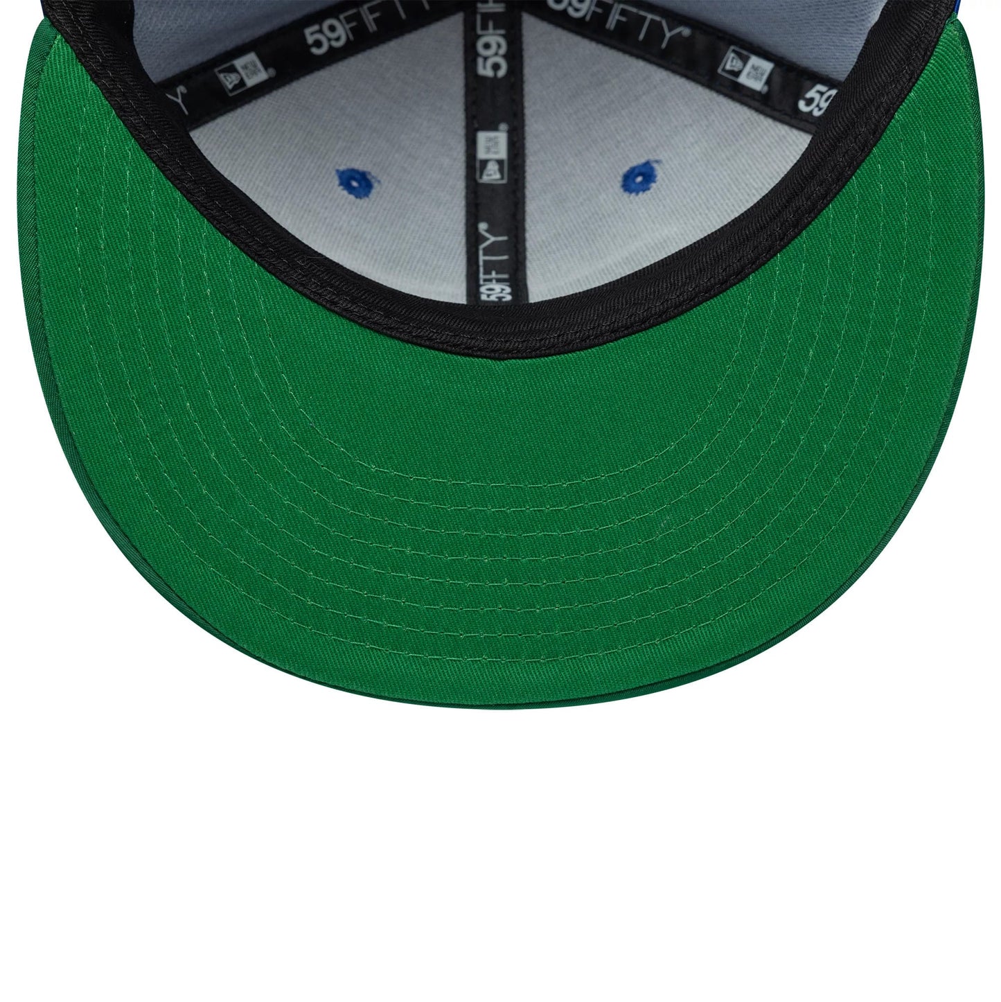Pictured is this NFL Satin Seattle Seahawks 59FIFTY Fitted cap in blue & green. 2