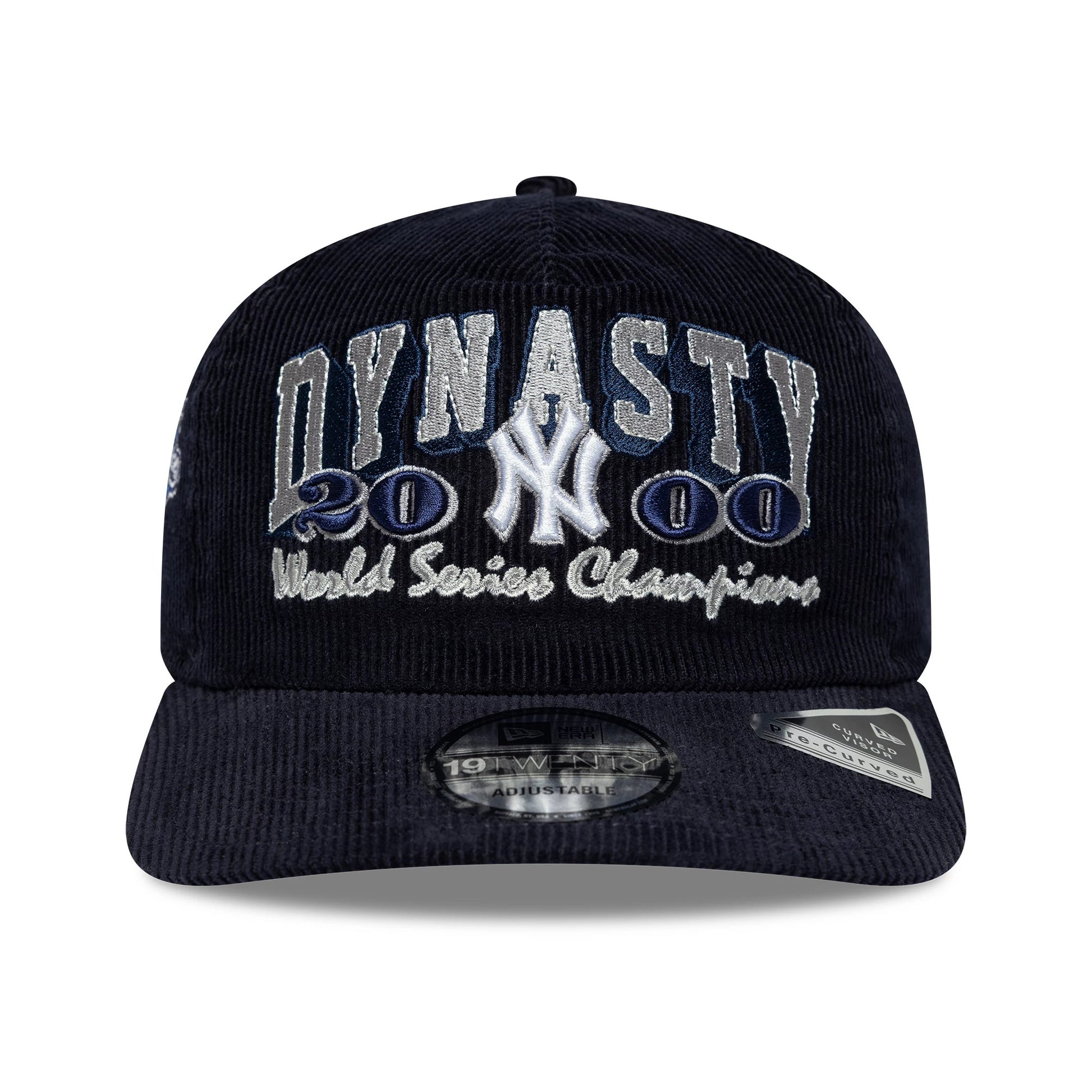 Pictured is this MLB Retro Dynasty New York Yankees Cord 19TWENTY cap in navy. 3