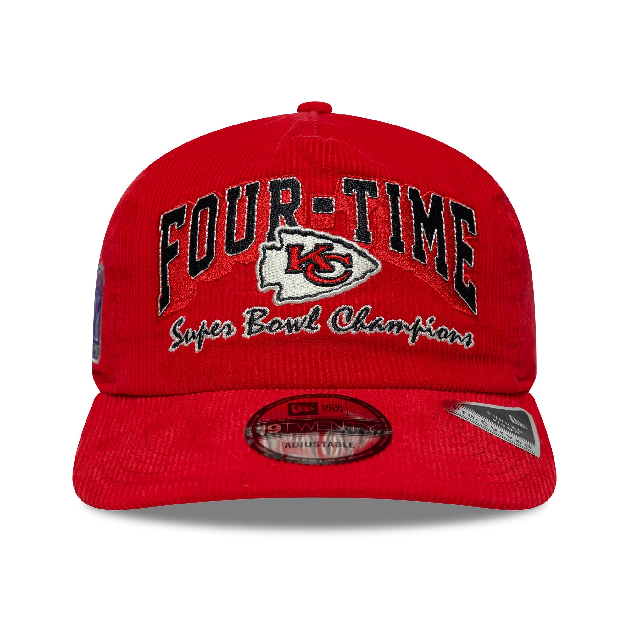 Pictured is this NFL Retro Dynasty Kansas City Chiefs Cord 19TWENTY cap in red. 3