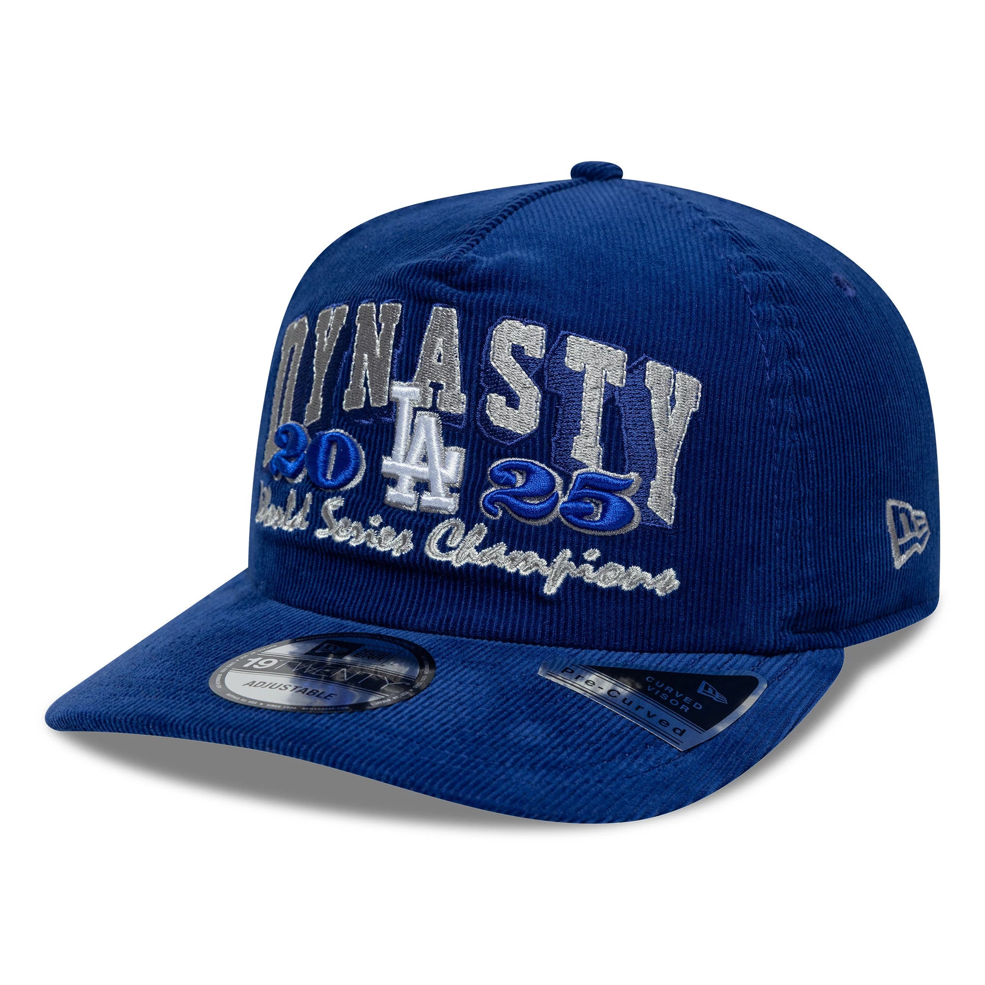 Pictured is this MLB Retro Dynasty LA Dodgers Cord 19TWENTY cap in dark blue. 4