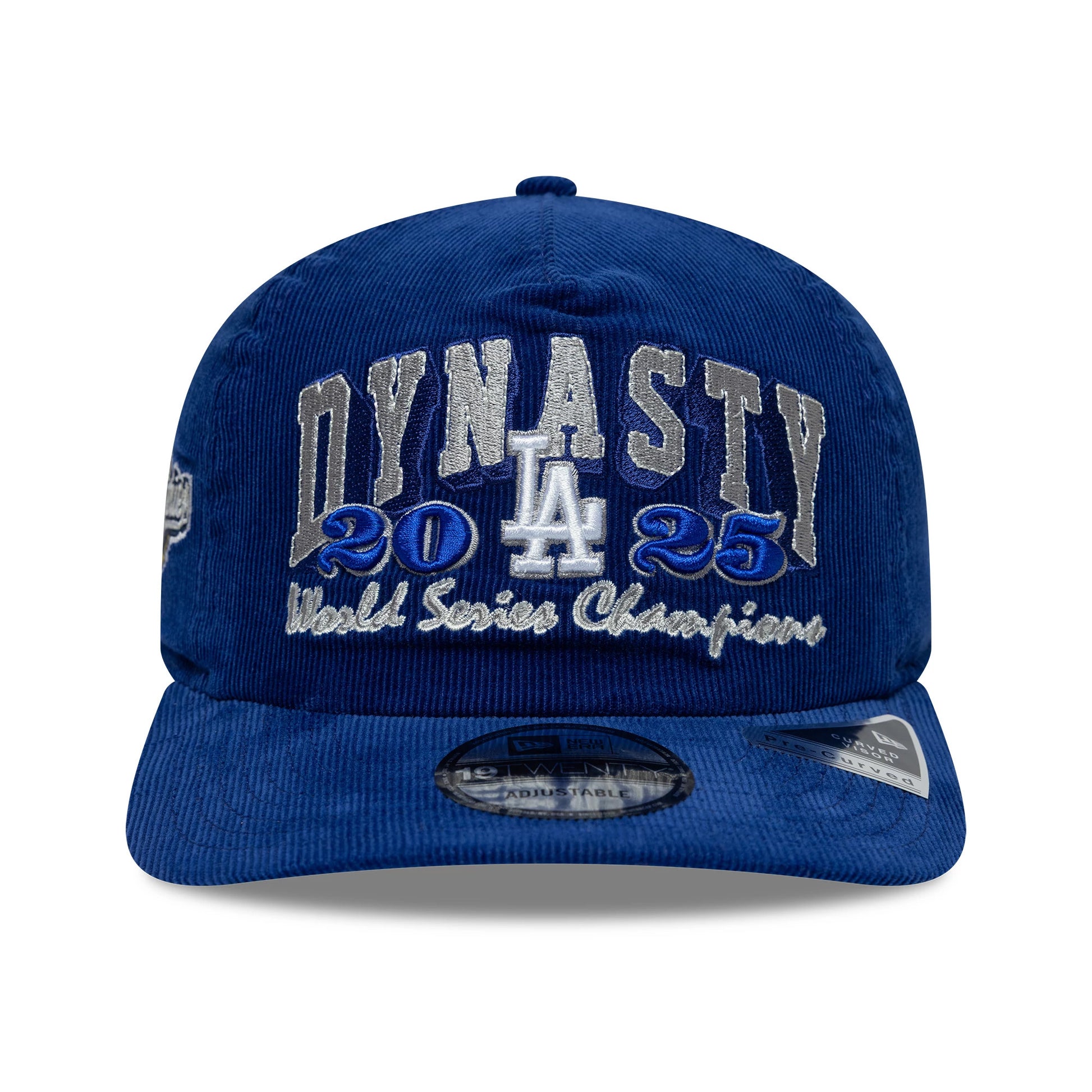 Pictured is this MLB Retro Dynasty LA Dodgers Cord 19TWENTY cap in dark blue. 3