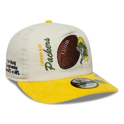 Pictured is this NFL Retro Dynasty Green Bay Packers 19TWENTY cap in cream & yellow. 1