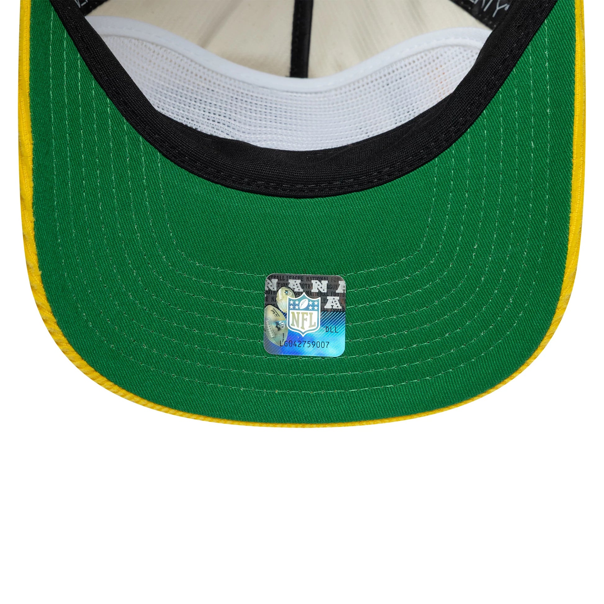 Pictured is this NFL Retro Dynasty Green Bay Packers 19TWENTY cap in cream & yellow. 2
