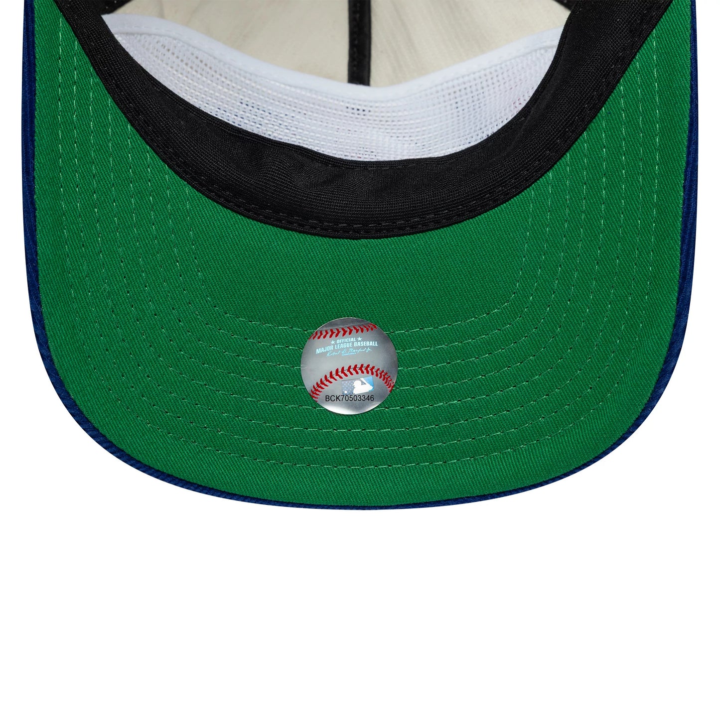 Pictured is this MLB Retro Dynasty LA Dodgers Cord 19TWENTY cap in cream & blue. 2