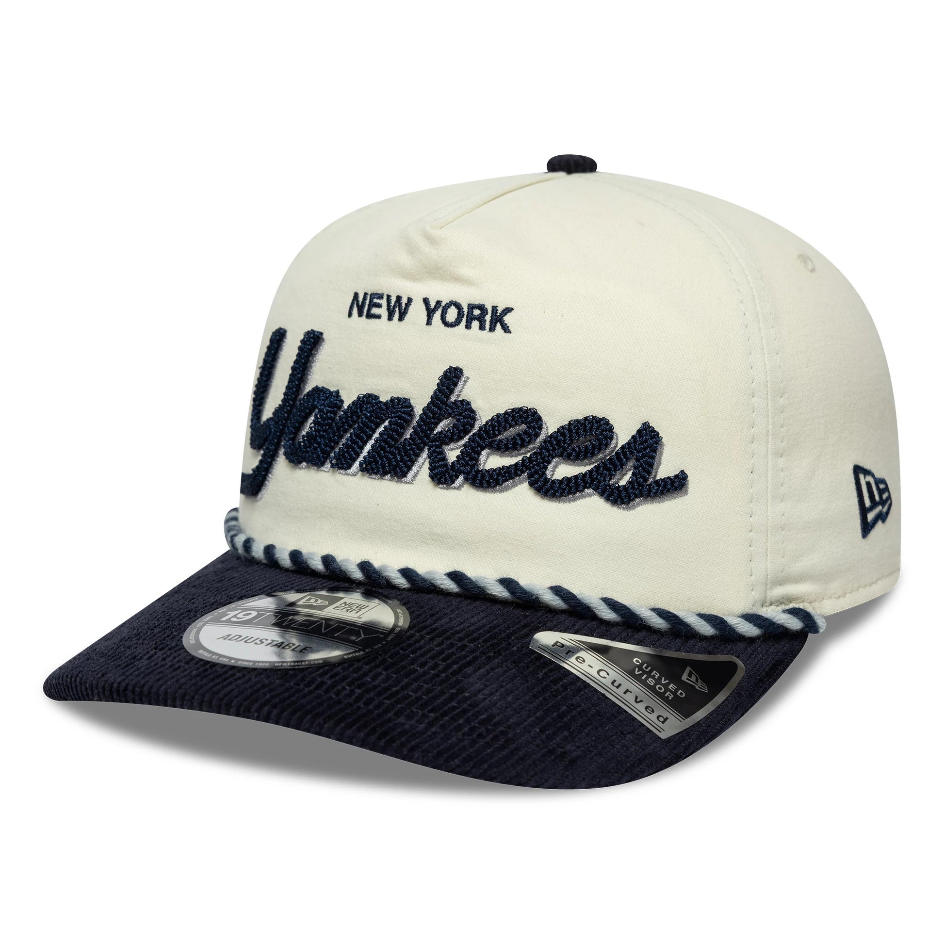 Pictured is this MLB Retro Dynasty New York Yankees 19TWENTY cap in cream & navy. 4