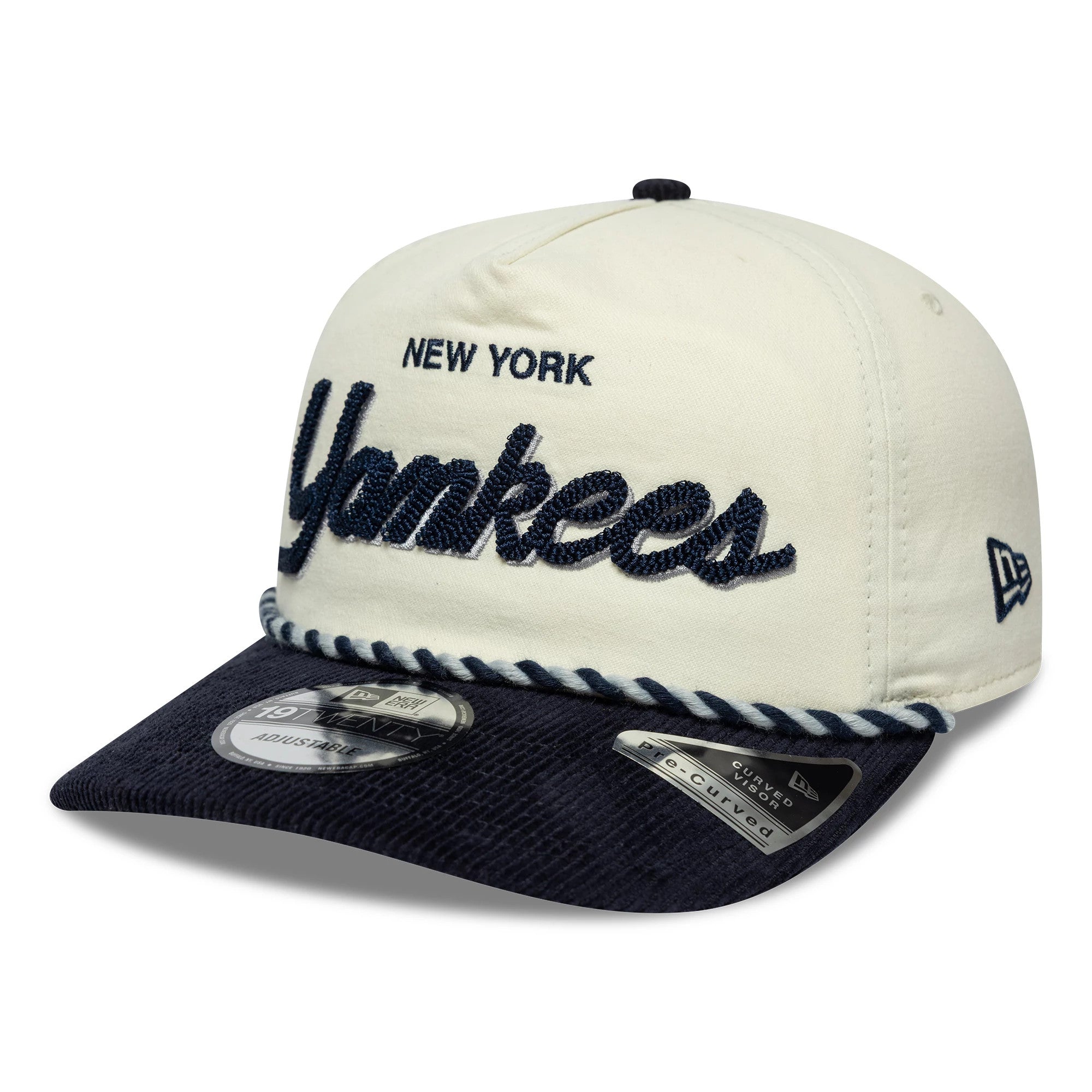 Pictured is this MLB Retro Dynasty New York Yankees 19TWENTY cap in cream & navy. 4