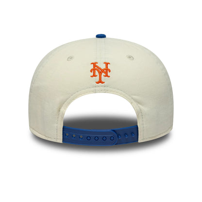 Pictured is this MLB Retro Dynasty New York Mets Cord 19TWENTY cap in cream & blue. 6