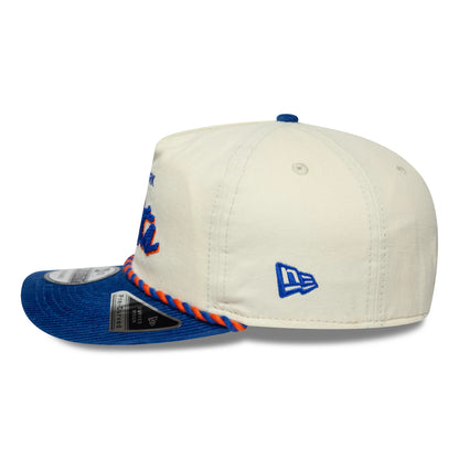 Pictured is this MLB Retro Dynasty New York Mets Cord 19TWENTY cap in cream & blue. 7