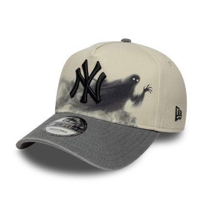 Pictured is this MLB Spectral New York Yankees 9FORTY A-Frame cap in Cream & Grey. 1