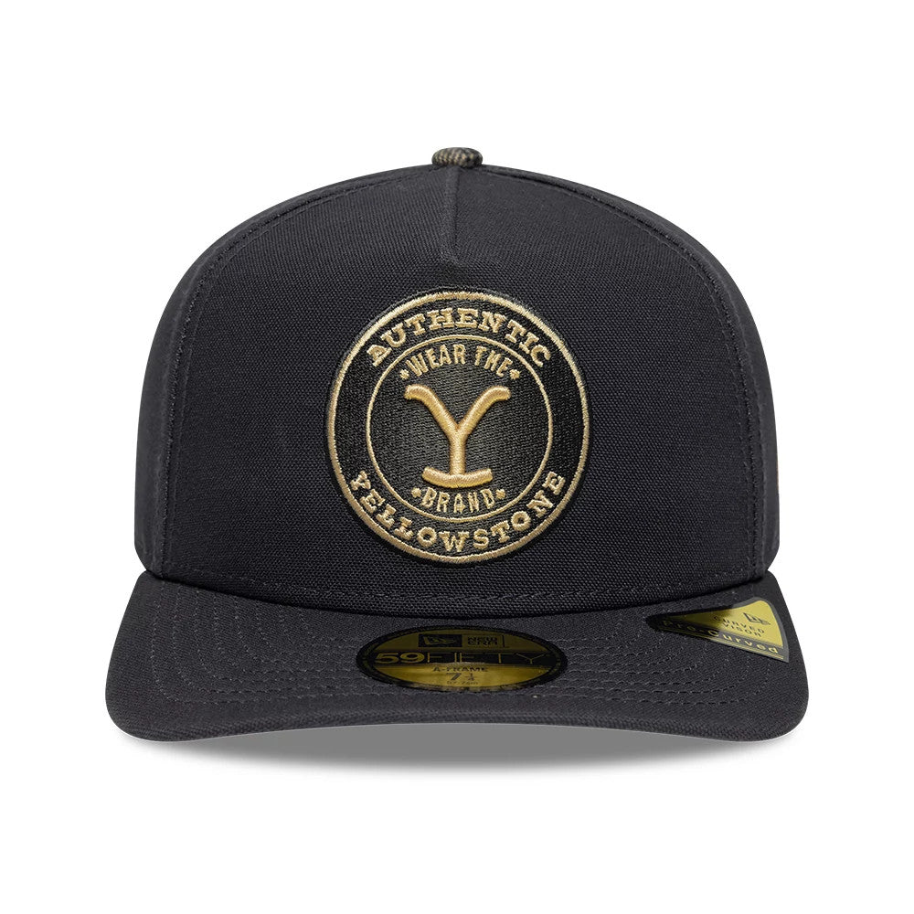 Pictured is this Paramount Yellowstone 59FIFTY A-Frame Fitted cap in black. 3