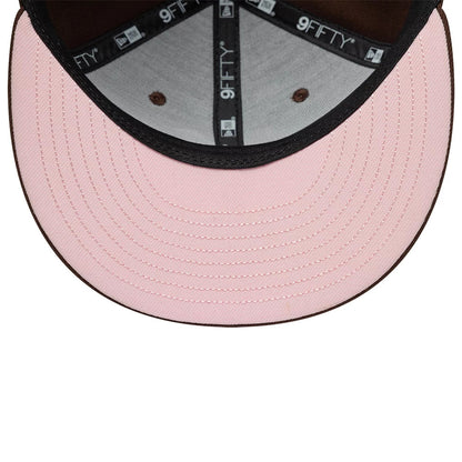 Pictured is this New Era Floral 9FIFTY Snapback cap in dark brown. 2