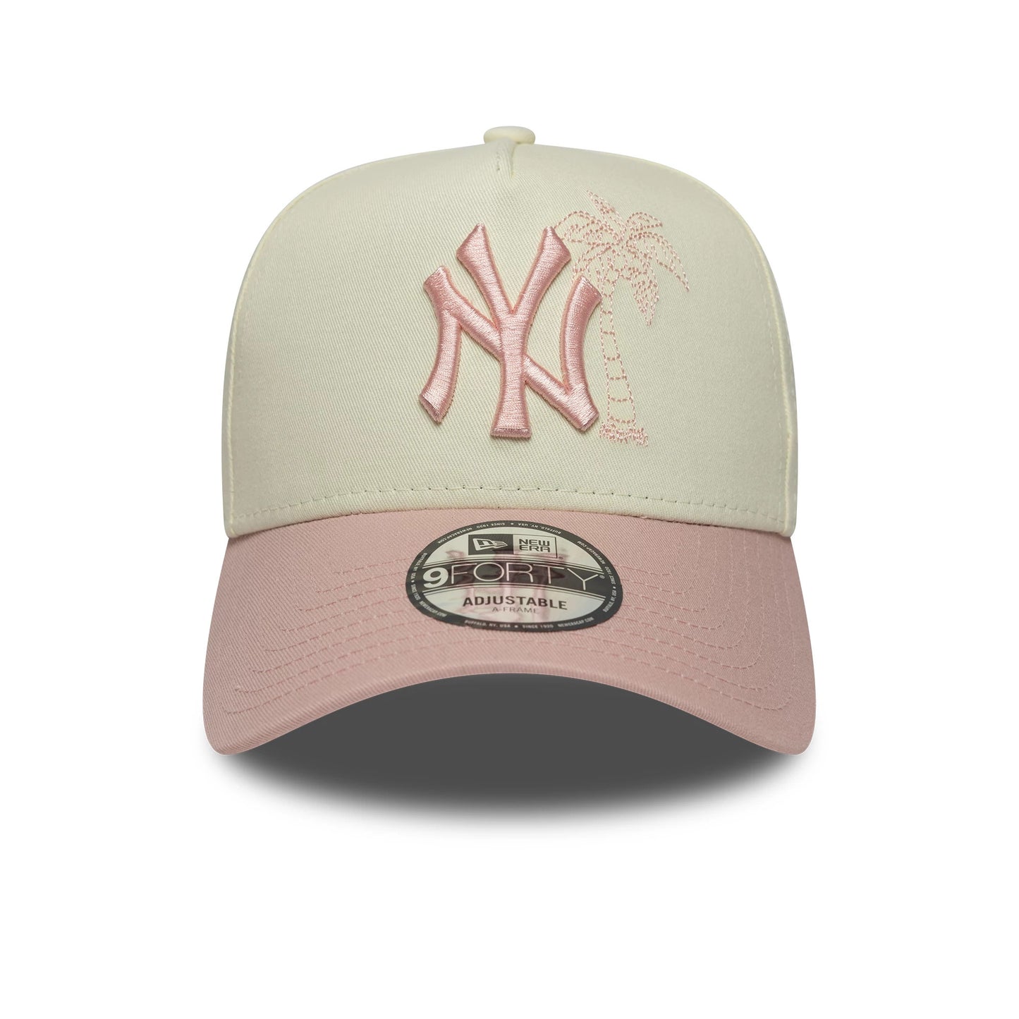 Pictured is this MLB Icon E-Frame New York Yankees 9FORTY A-Frame cap in white. 2