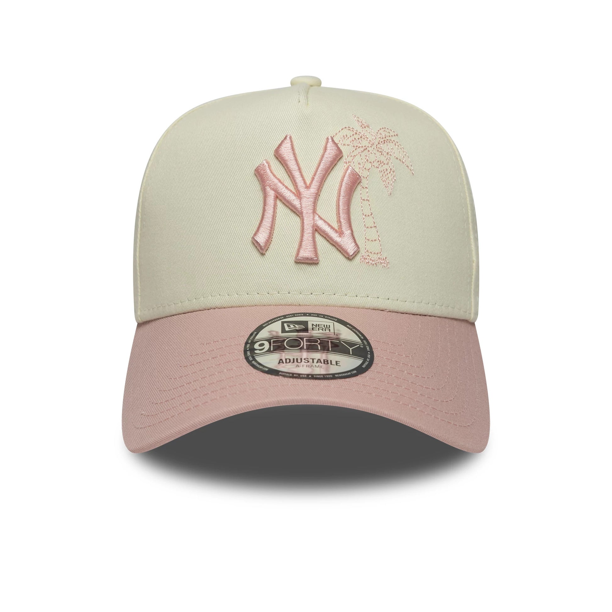Pictured is this MLB Icon E-Frame New York Yankees 9FORTY A-Frame cap in white. 2