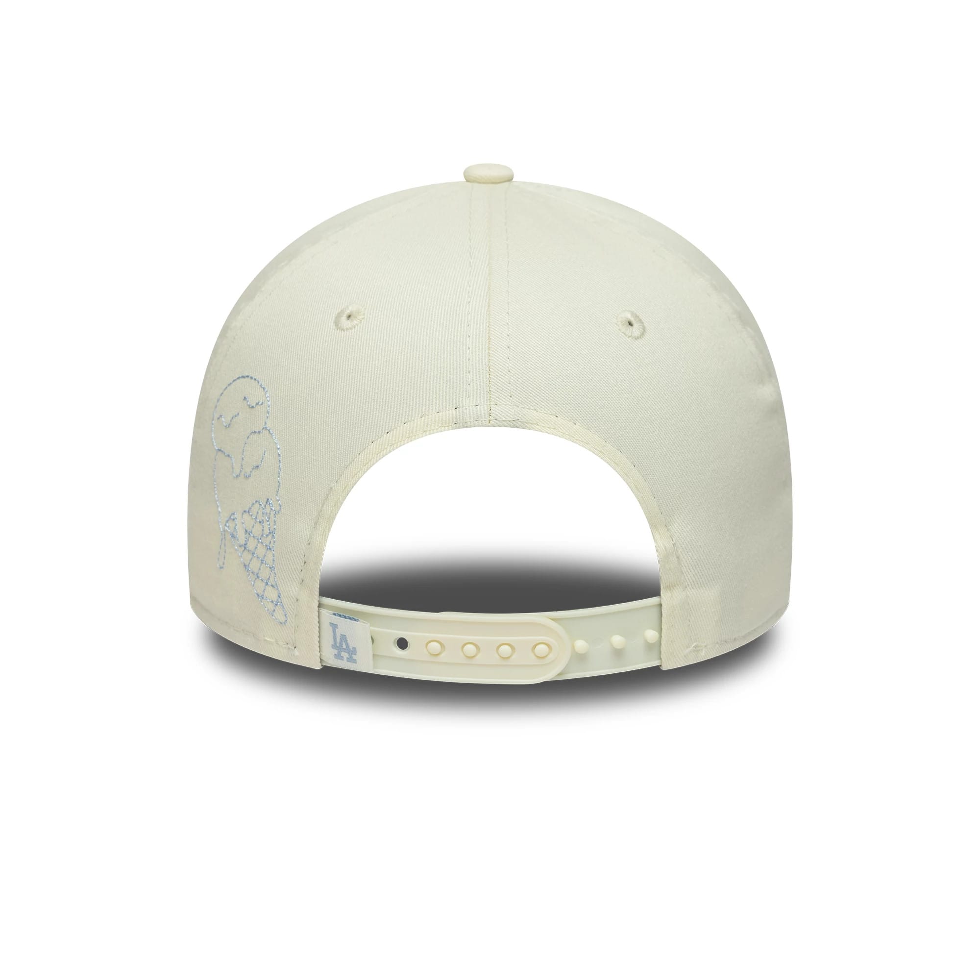Pictured is this MLB Palm LA Dodgers 9FORTY A-Frame cap in white & blue. 4